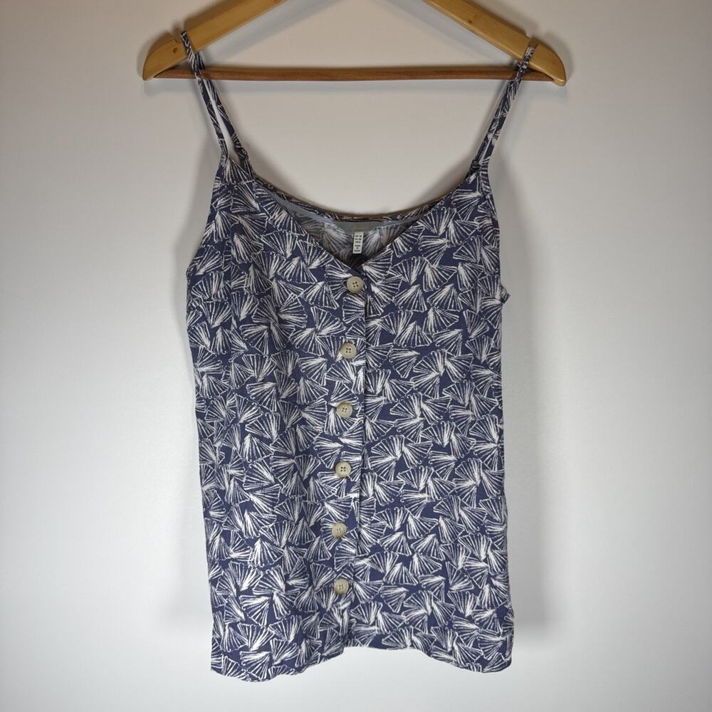 NWOT Women’s Joules celeste blue white seashell Spaghetti Strap Tank Top Size 6